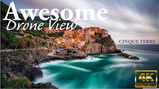 4K 🇮🇹 Cinque Terre from the Sky🔥Aerial Views of Puglias Coastal Paradise🌄FPV Experience travel [upl. by Trinette]