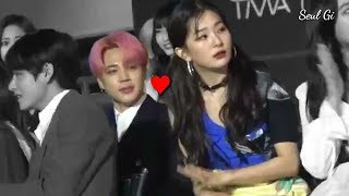 190424 BTS Jimin amp RED VELVET Seulgi moments  Fact Music Awards 2019 SEULMIN [upl. by Ddene]