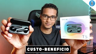 UNBOXING QCY T5 Fone de Ouvido Bluetooth com BOM Custo Benefício [upl. by Shum]