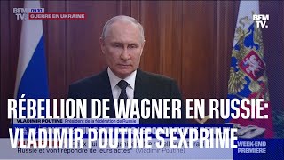 Rébellion de Wagner en Russie lintégralité du discours de Vladimir Poutine [upl. by Jyoti82]