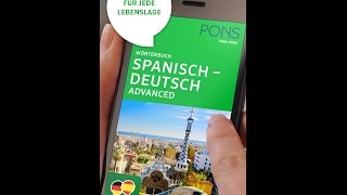 PONS Translator App Wörterbuch Advanced Spanisch Deutsch [upl. by Tabber]