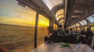 Amtrak Empire Superliner Empire Builder Portland OR Red Wing MN Sleeper car roomette train [upl. by Nisse673]