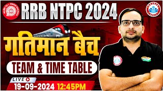 RRB NTPC 2024  गतिमान बैच Classes Time Table amp Team  By Ankit Bhati Sir [upl. by Ynnam955]