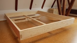 DIY MassivholzBett selber bauen [upl. by Matazzoni]