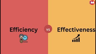 Difference Between Effeciency and Effectiveness [upl. by Rosa]