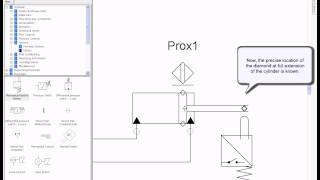 Inserting Proximity sensor  ElectroHydraulics Automation Studio™ Educational Edition [upl. by Finlay344]