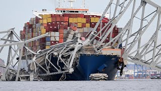 Ship Crashes Into Bridge Causing It to Collapse [upl. by Gnof]