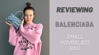 REVIEW BALENCIAGA SMALL HOURGLASS BAG  SIZING  AUTHENTICITY [upl. by Lemal]