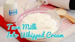 How to Turn Milk Into quotWhipped Creamquot  Gemmas Bold Baking Basics Ep 16 [upl. by Loydie7]