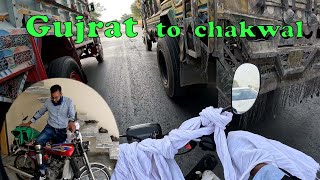 Gujrat to Chakwal tour on bick  Bick tour With usman baig026 [upl. by Assenay780]