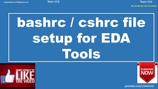 bashrc or cshrc setup for EDA tools  Cadence cshrc  synopsysys bashrc  all tools bashrc setups [upl. by Alikahs82]