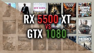 RX 5500 XT vs GTX 1080 Benchmarks  59 tests [upl. by Alegnatal]