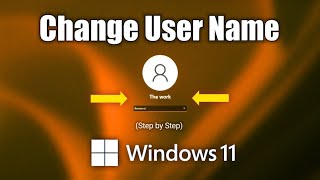 How to Change User Name of Account in windows 11 [upl. by Andrus]