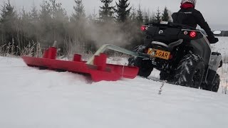 Can am ATV and Crosscountry Skiing Track Setter [upl. by Nibot]