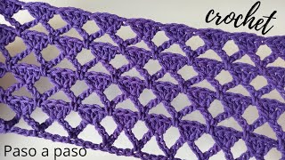 Cómo tejer punto crochet o ganchillo fácil paso a paso  Handwork Diy  88 [upl. by Ycam]