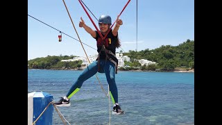 Zipline Crossing the Ocean Bay in Santiago Ilocos SurDutchFilipinaCouple [upl. by Axela]