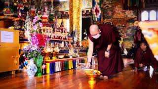 Nuns of Shechen Nunnery have been performing the Dharmapala puja during the Terdzo Wang [upl. by Smith]