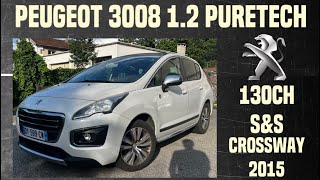 🔥 Peugeot 3008 12 puretech 130 ch samps crossway 2015 full options POV driving HD test drive 🚗 [upl. by Pitarys]