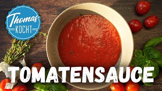 Tomatensoße selber machen  mit frischen Tomaten [upl. by Nilauqcaj932]