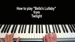 Bellas Lullaby Piano Tutorial Carter Burwell  Twilight [upl. by Amahs]