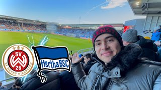 HERTHA KLEINE FANINVASION in Wiesbaden🤯💙🤍 HERTHA BSC vs SV WEHEN WIESBADEN  Stadionvlog [upl. by Ahsenak299]