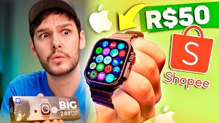 COMPREI O APPLE WATCH ULTRA de 50 REAIS da SHOPEE [upl. by Nawaj185]