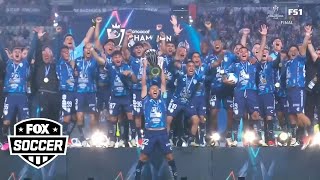 Pachucas CONCACAF Champions Cup Final Trophy presentation following win vs Columbus  FOX Soccer [upl. by Airdnahs]