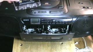 How To Use A Sony CFD 110 CD Radio Cassette Corder [upl. by Sitra]