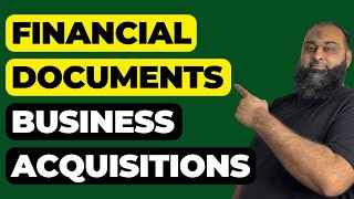 4 Most Important Financial Documents to Do Business Acquisitions  Buy a Business [upl. by Ahseela541]