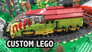 LEGO Jurassic Park with Train  Bricks Cascade 2019 [upl. by Debarath]