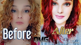 From Blonde to Red at home using Garnier R3 [upl. by Guild402]