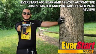 EverStart 600 Peak Amp 12Volt Automotive Jump Starter and Portable Power Pack Review [upl. by Ephram653]