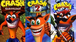 Crash Bandicoot Trilogy  Complete 100 Walkthrough All Gems Boxes amp Crystals HD [upl. by Clayberg]