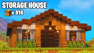 Minecraft ULTIMATE Storage House Tutorial [upl. by Alyaj]