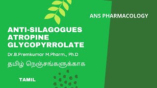 Antisilagogues  Atropine Glycopyrrolate  Tamil [upl. by Ailicec]