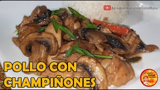 RECETA POLLO CON CHAMPIÑONES AL ESTILO ORIENTAL [upl. by Lenoel]