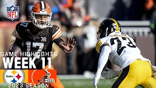 Pittsburgh Steelers vs Cleveland Browns  2023 Week 11 Game Highlights [upl. by Anerroc]