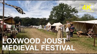 SUSSEX UK l Loxwood Joust Medieval Festival l 4K Tour [upl. by Amla251]