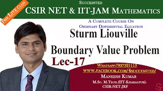 17  sturm liouville boundary value problem  SLP BVP  Boundary Value Problem  csir net maths [upl. by Yedsnil]