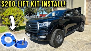 GWM Canon Vanta BUDGET Lift Kit Install  2756518 Tyres [upl. by Dolley]