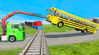 TRANSPORTING PIXAR CARS amp FRUITS WITH COLORED amp JOHN DEERE vs CLAAS vs TRACTORS  BeamNGdrive 983 [upl. by Neelrak]