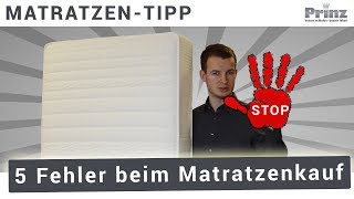 Matratze kaufen  5 Fehler die Sie NICHT machen dürfen⛔ [upl. by Merill]