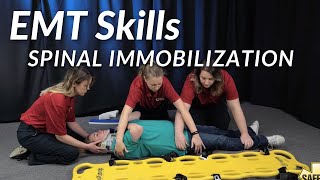 Spinal Immobilization Supine Patient  EMT Skill [upl. by Ynnep]