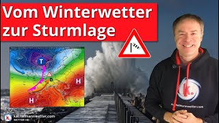 Vom Winterwetter zu Sturm Regen und deutlicher Milderung [upl. by Erickson]