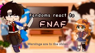 Fandoms react to FNAF  part 36  13  read desc [upl. by Roseann71]