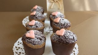 Easy Chocolate cupcake♡ チョコカップケーキ 簡単濃厚美味 [upl. by Nosiram]