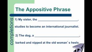 Appositive Phrase  Grammar [upl. by Reinhardt54]