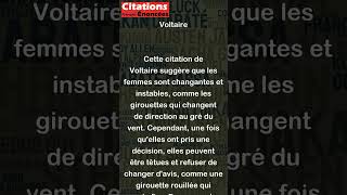 Les femmes ressemblent aux girouettes  elles se fixent quand elles se rouillent  Voltaire [upl. by Haimaj]