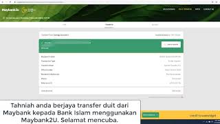 Cara Transfer Duit Dari Maybank2U Ke Bank Islam [upl. by Khano]