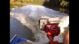 Motor Branco 65hp Barco 6 metros [upl. by Danna]